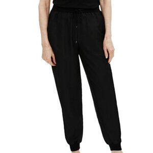 Eileen Fisher Drawstring Lounge Ankle Pants Black XS